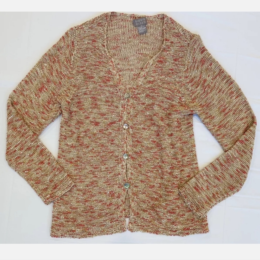 Sigrid Olsen Shell Button Cardigan - image 1